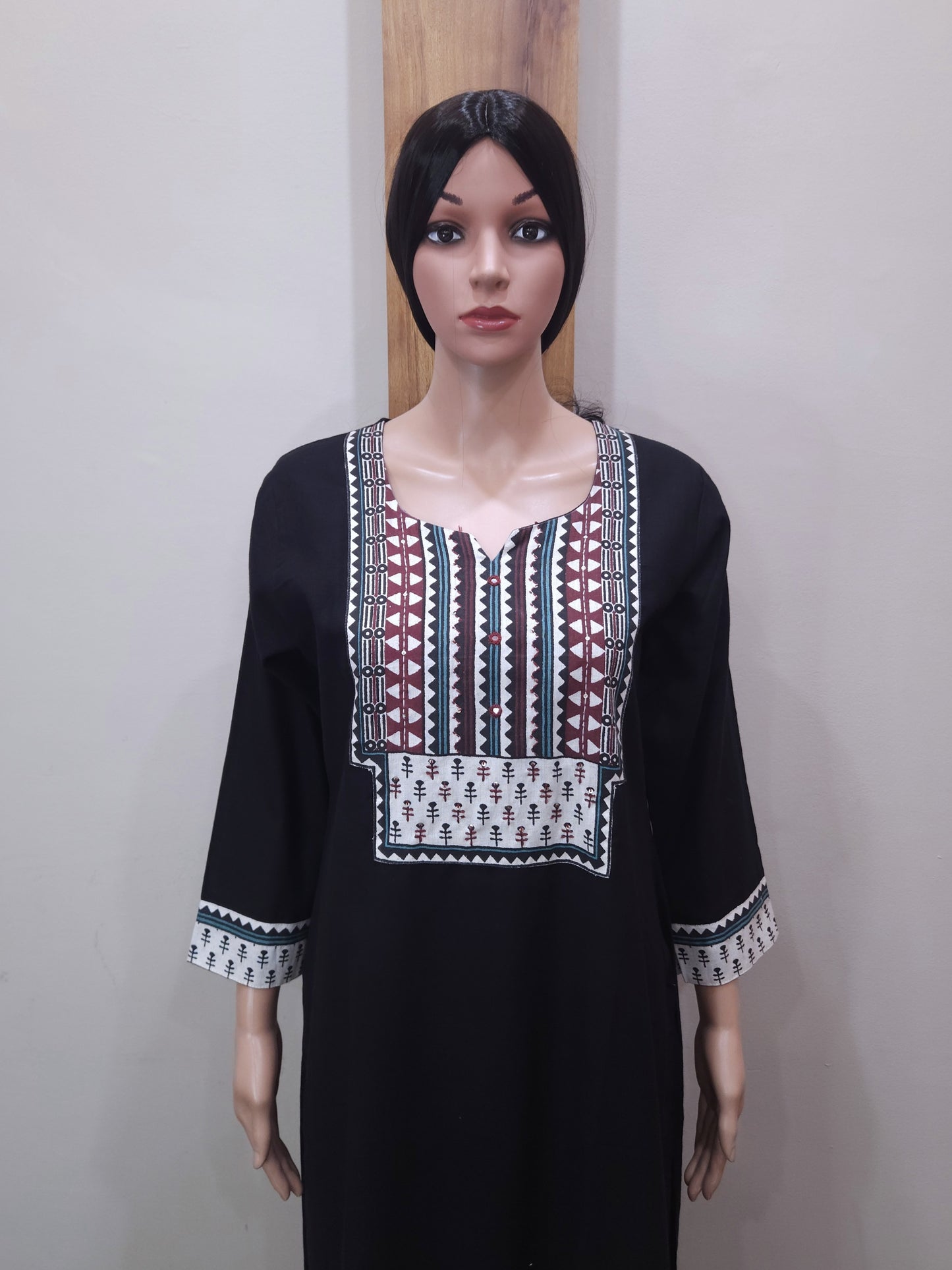 Black Cotton Kurti