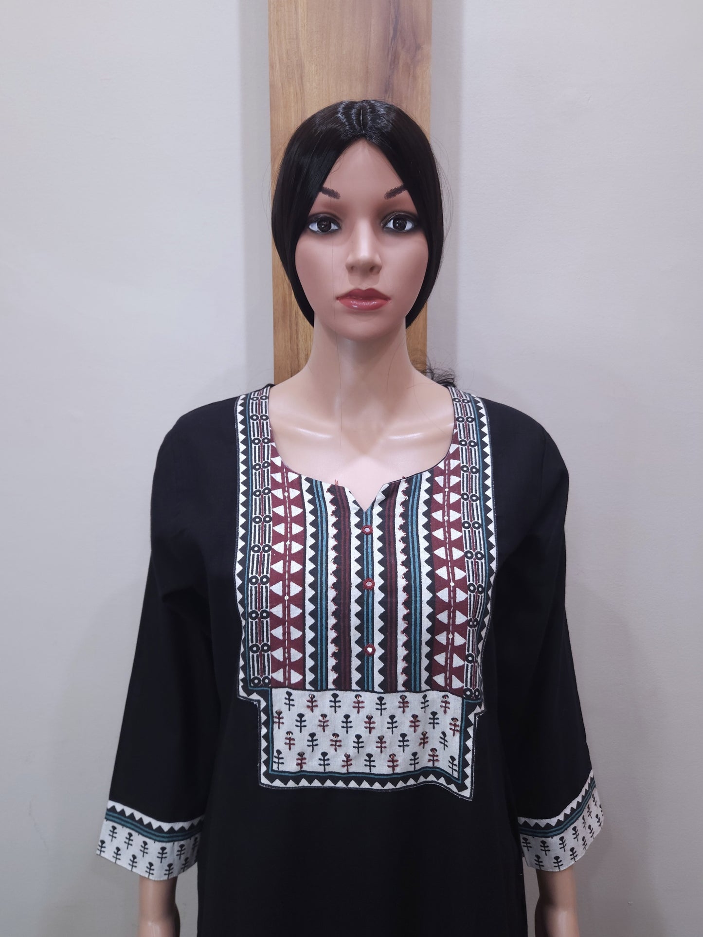 Black Cotton Kurti