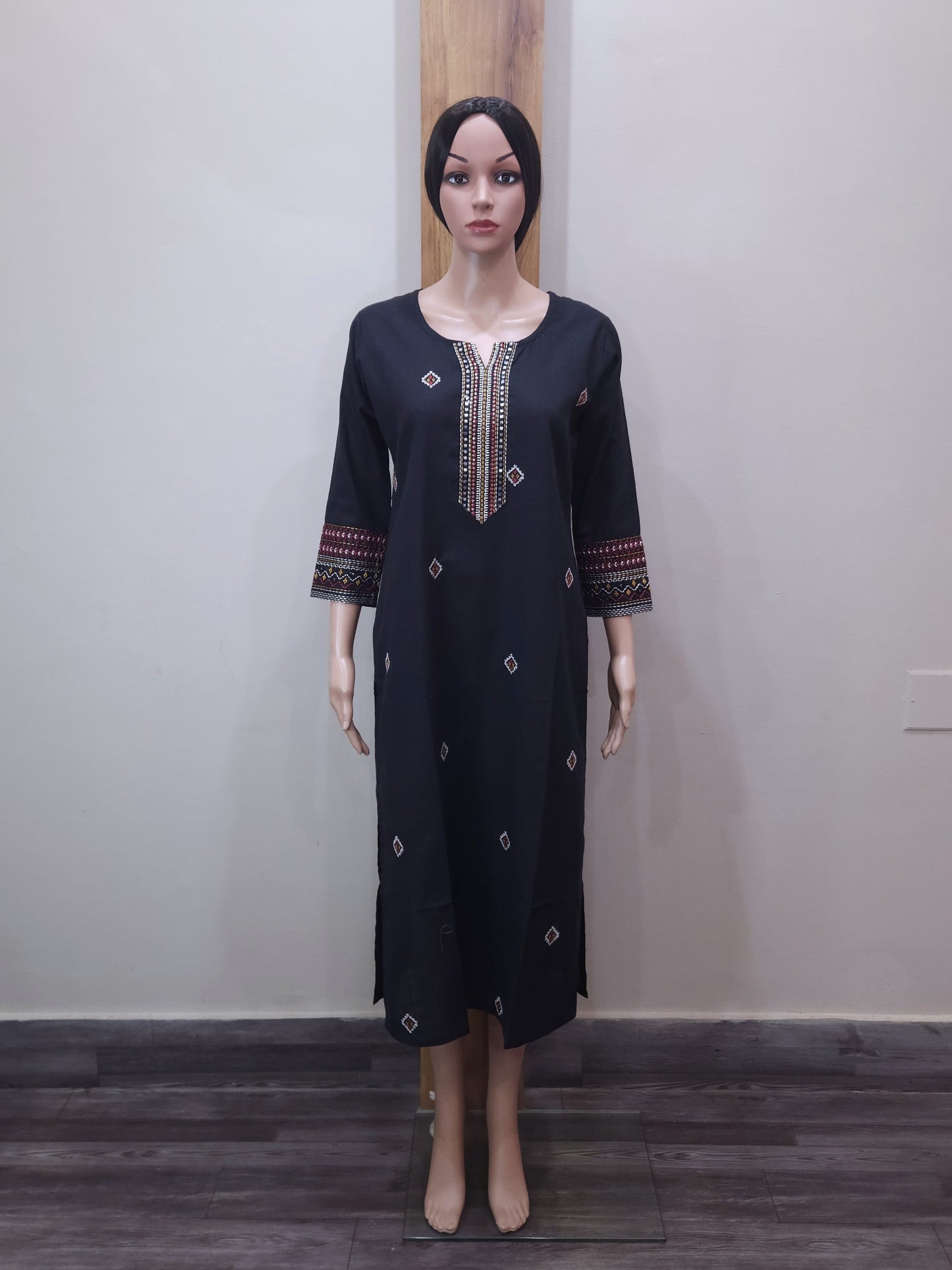 Black Cotton Kurti