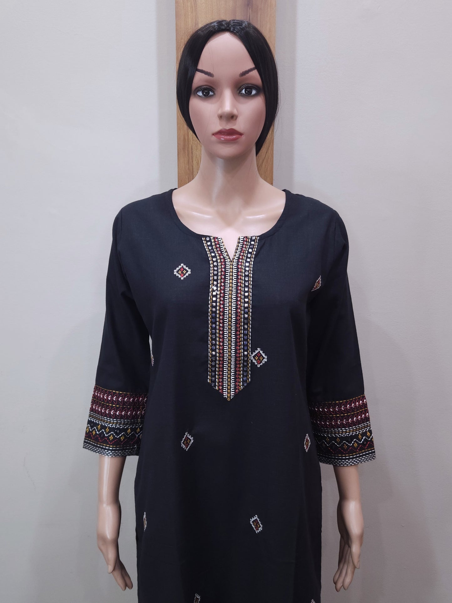 Black Cotton Kurti
