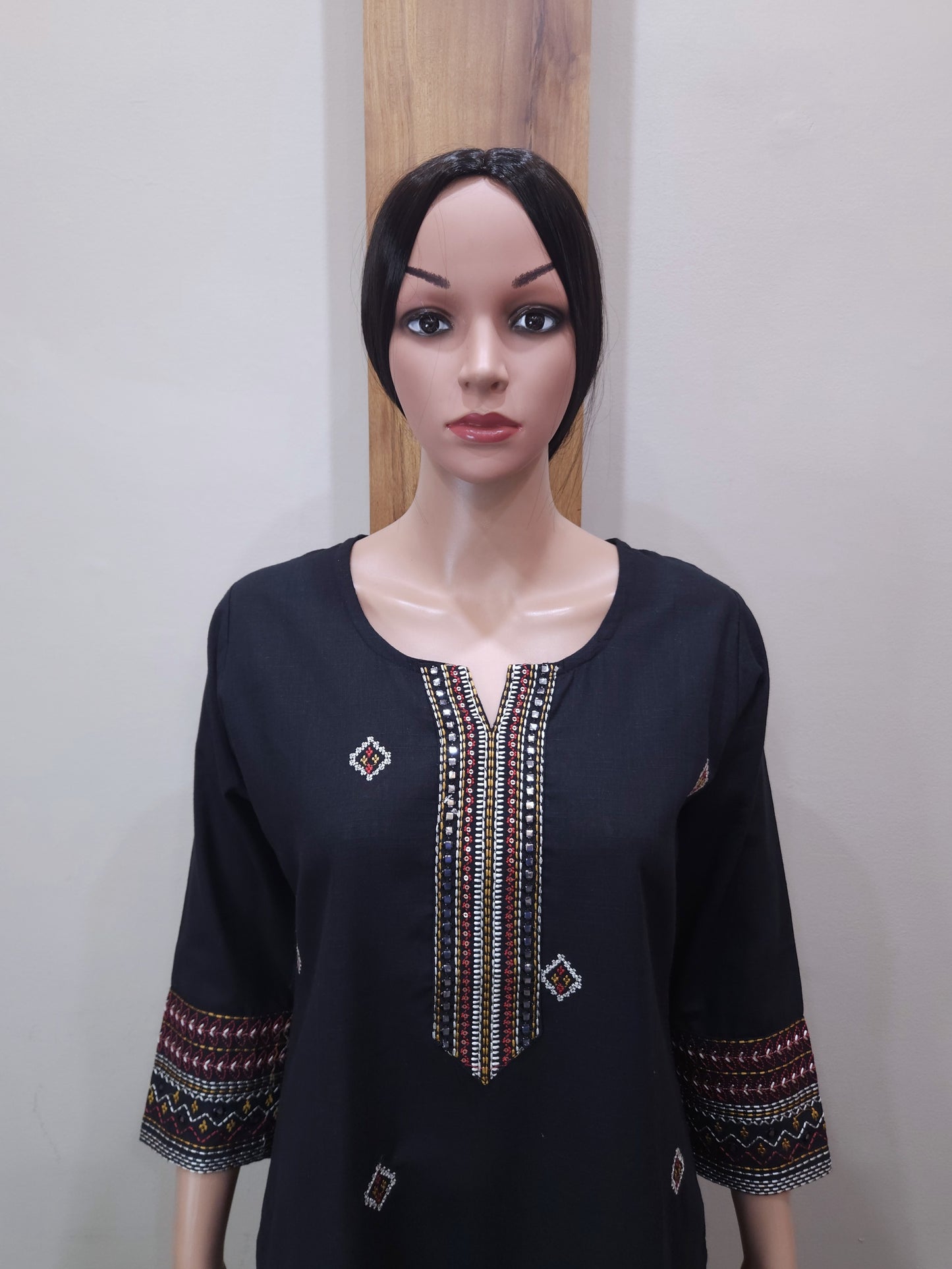 Black Cotton Kurti