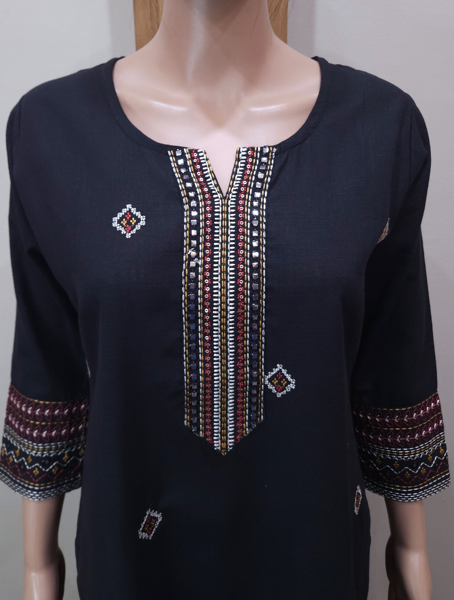 Black Cotton Kurti