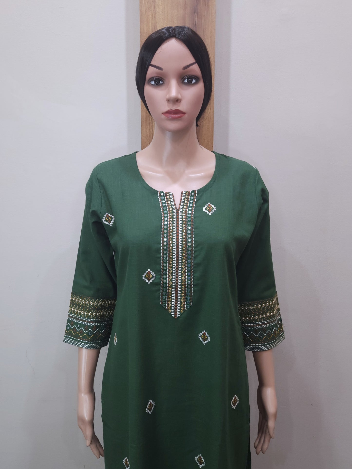 Green Cotton Kurti