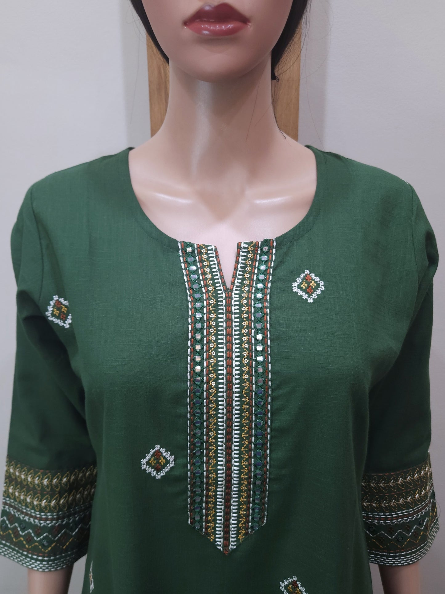 Green Cotton Kurti