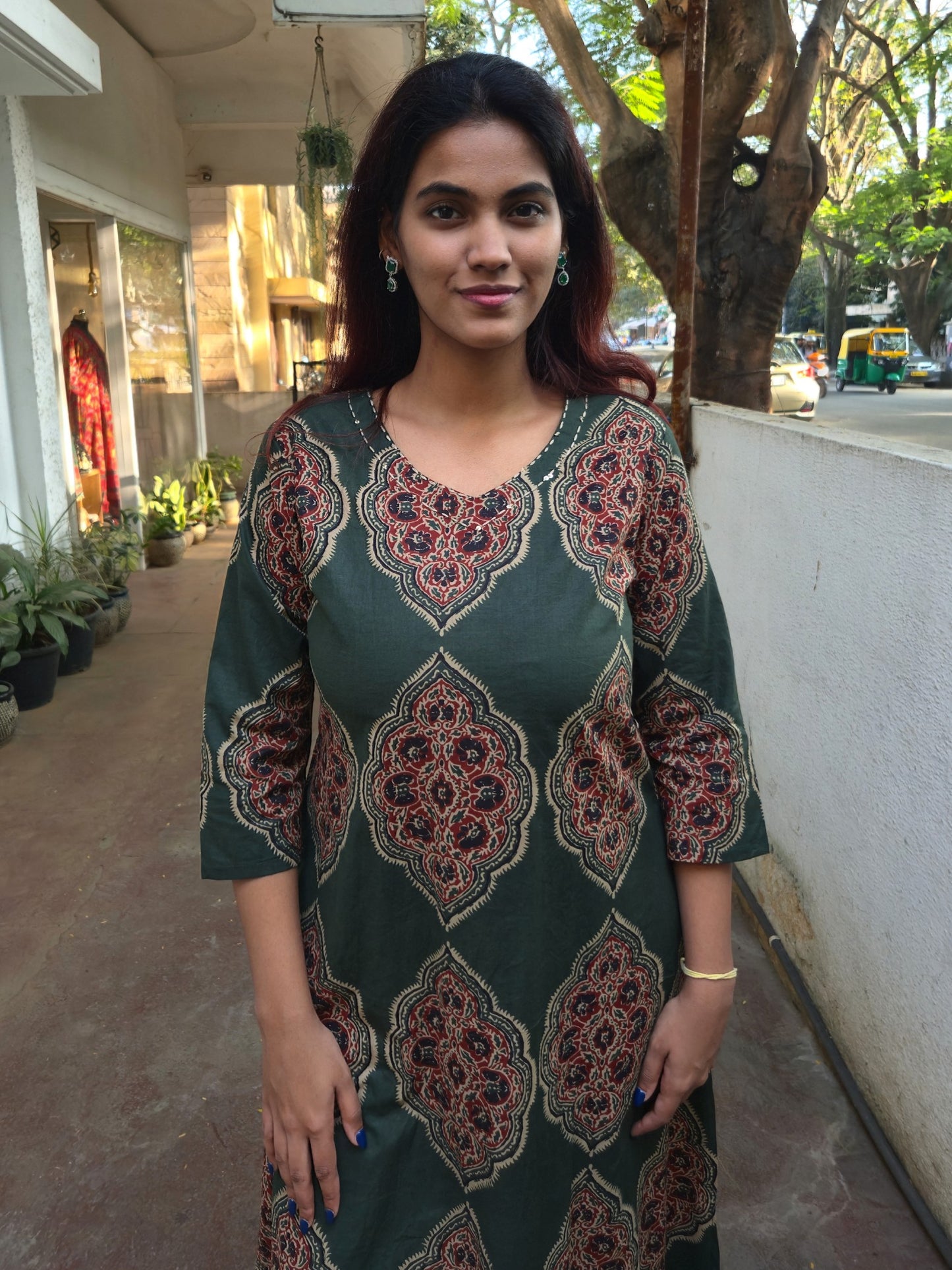 Green Cotton Pant Set