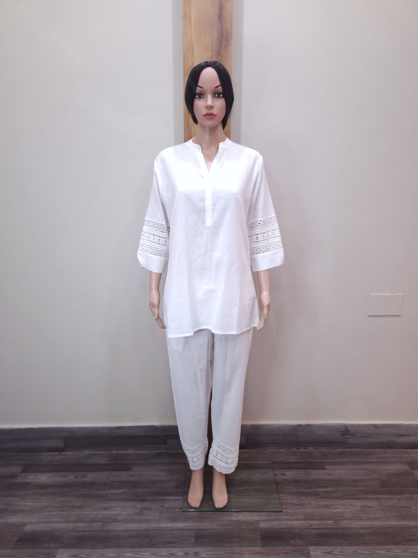 White Cotton Co-ord Set