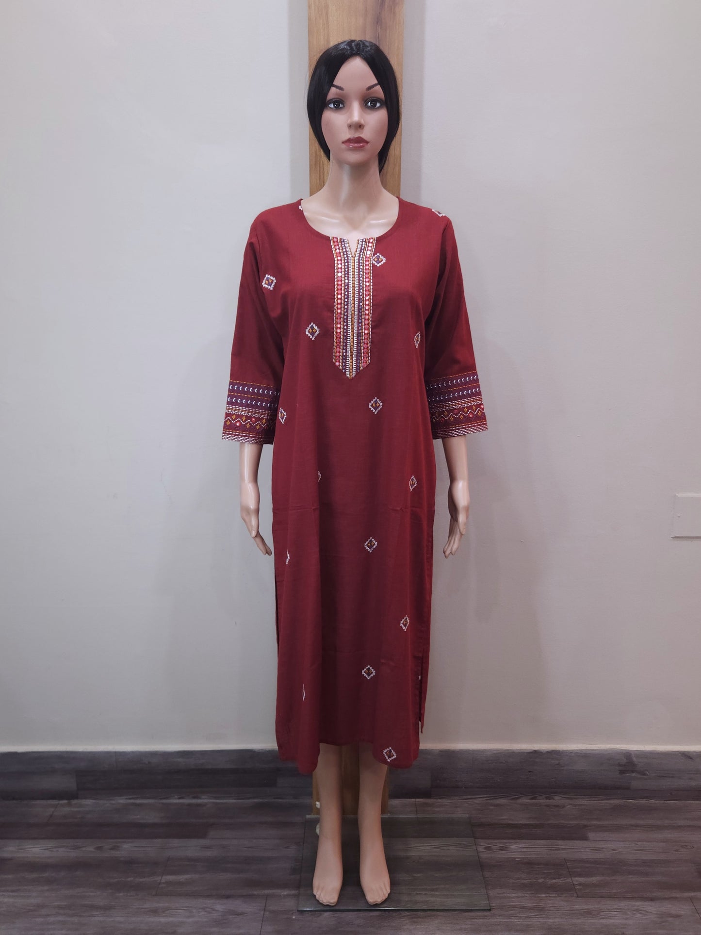 Red Cotton Kurti