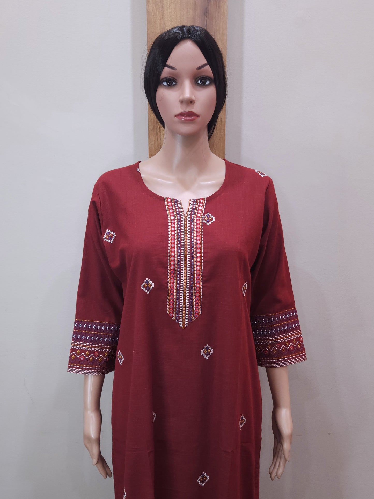 Red Cotton Kurti
