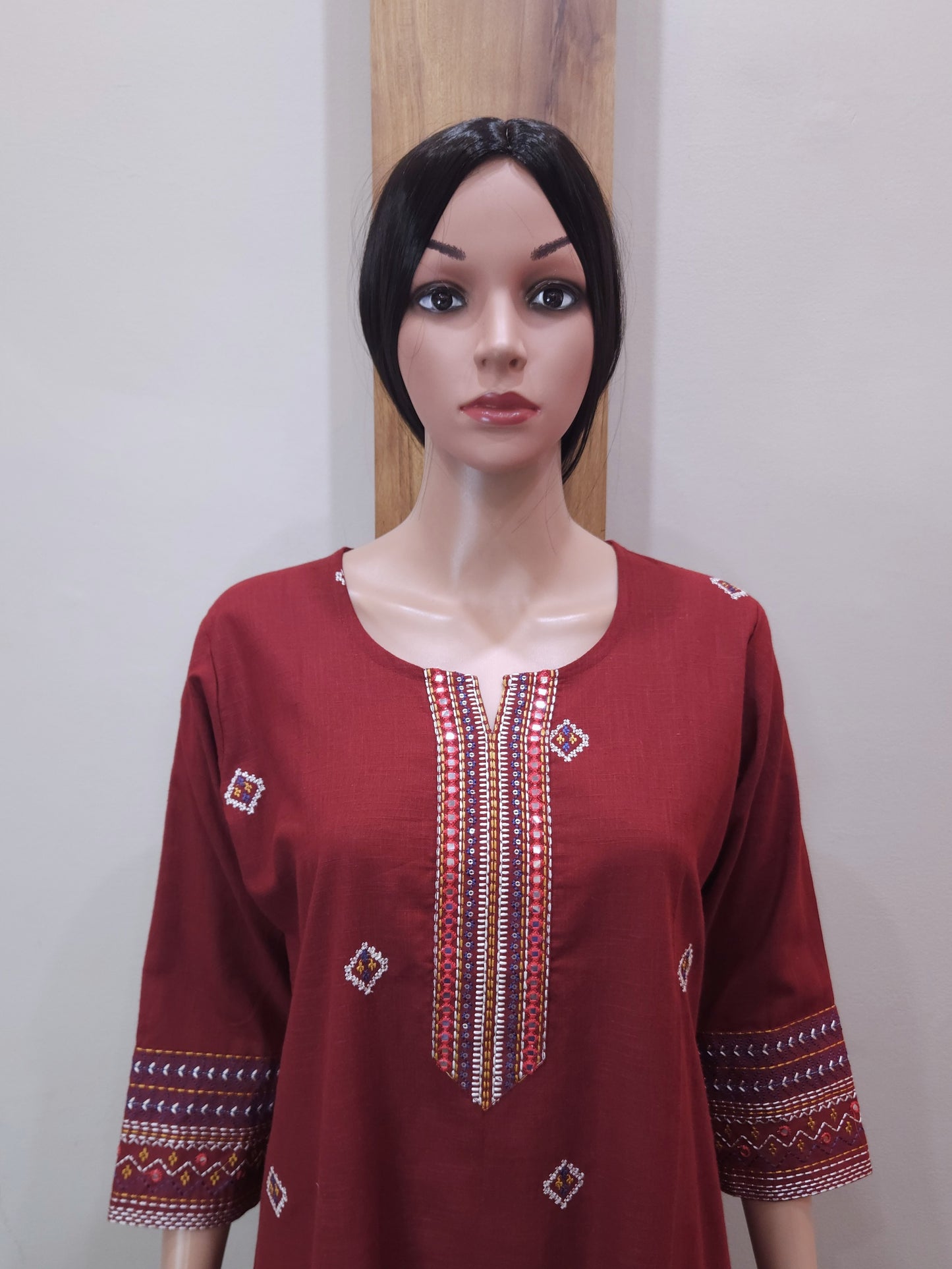 Red Cotton Kurti