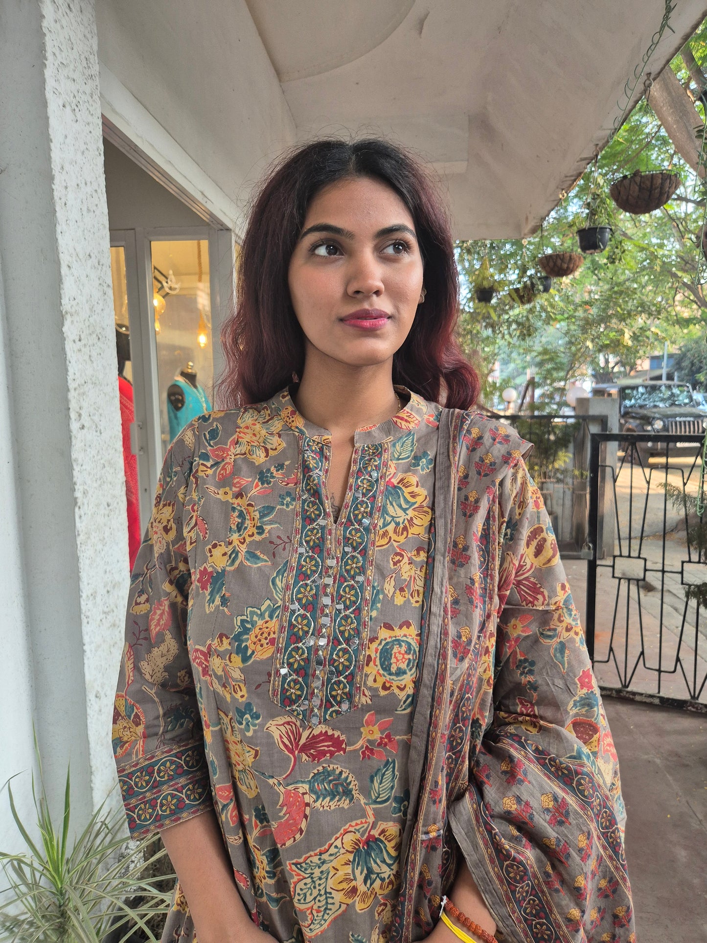 Green Anarkali Dupatta Set