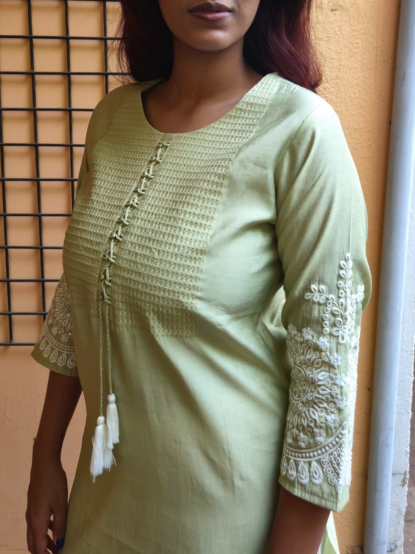 Green Silk Kurti