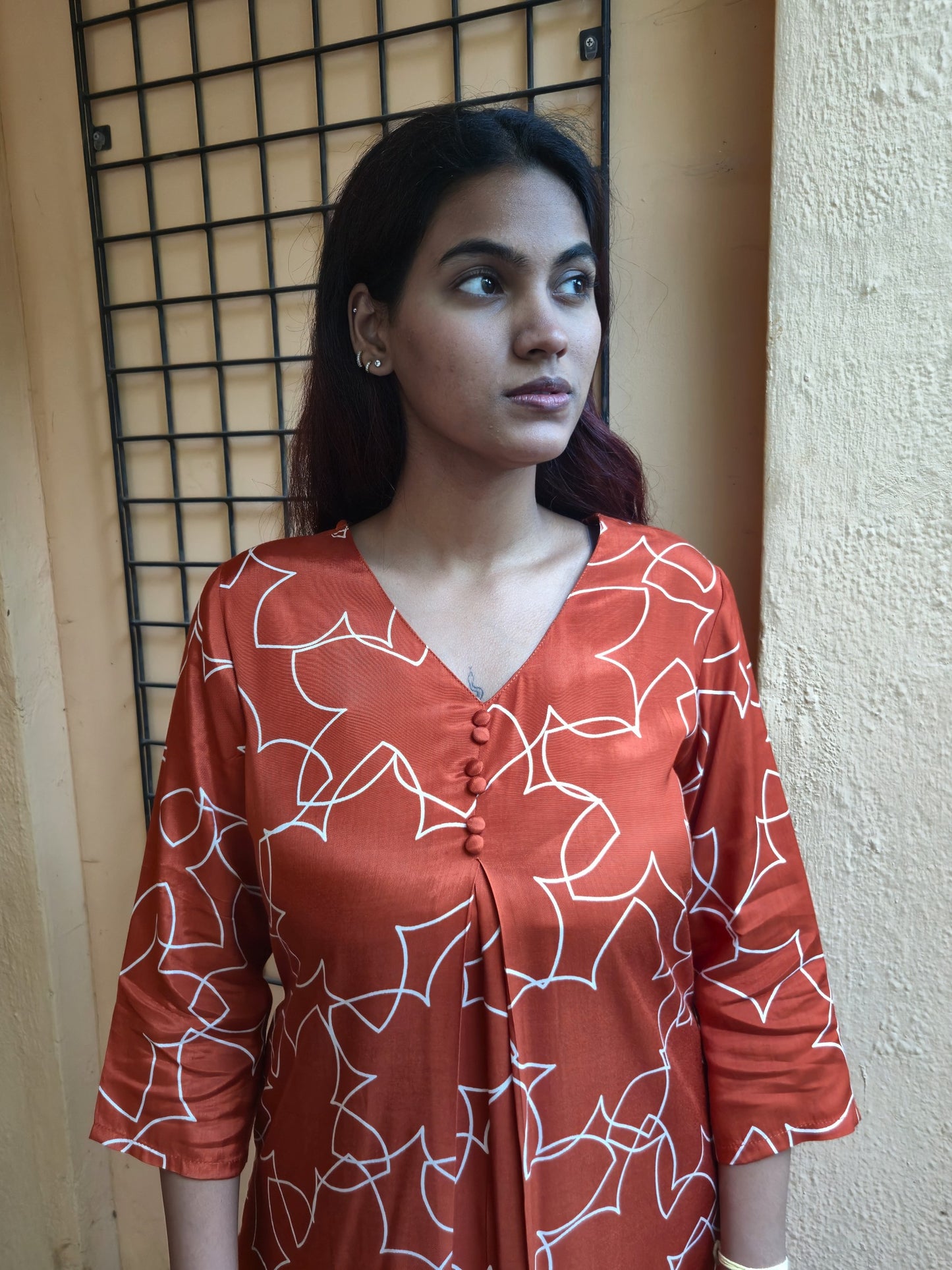 Rust Silk Co-Ord Set