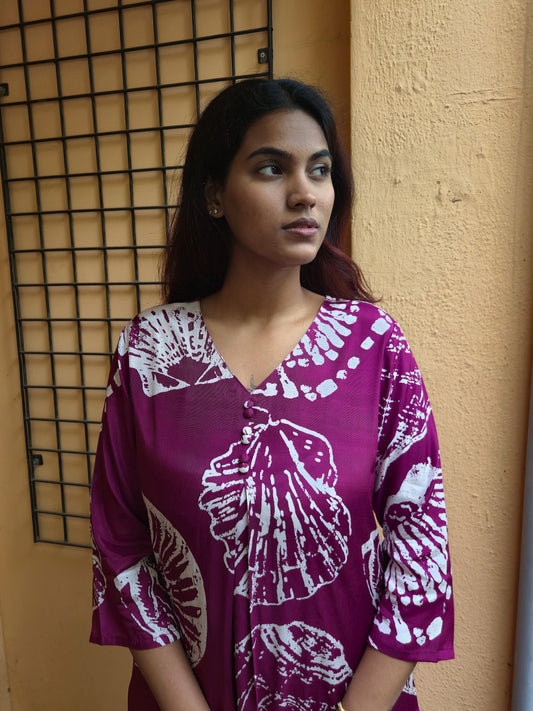 Wine Silk Co Ord Set