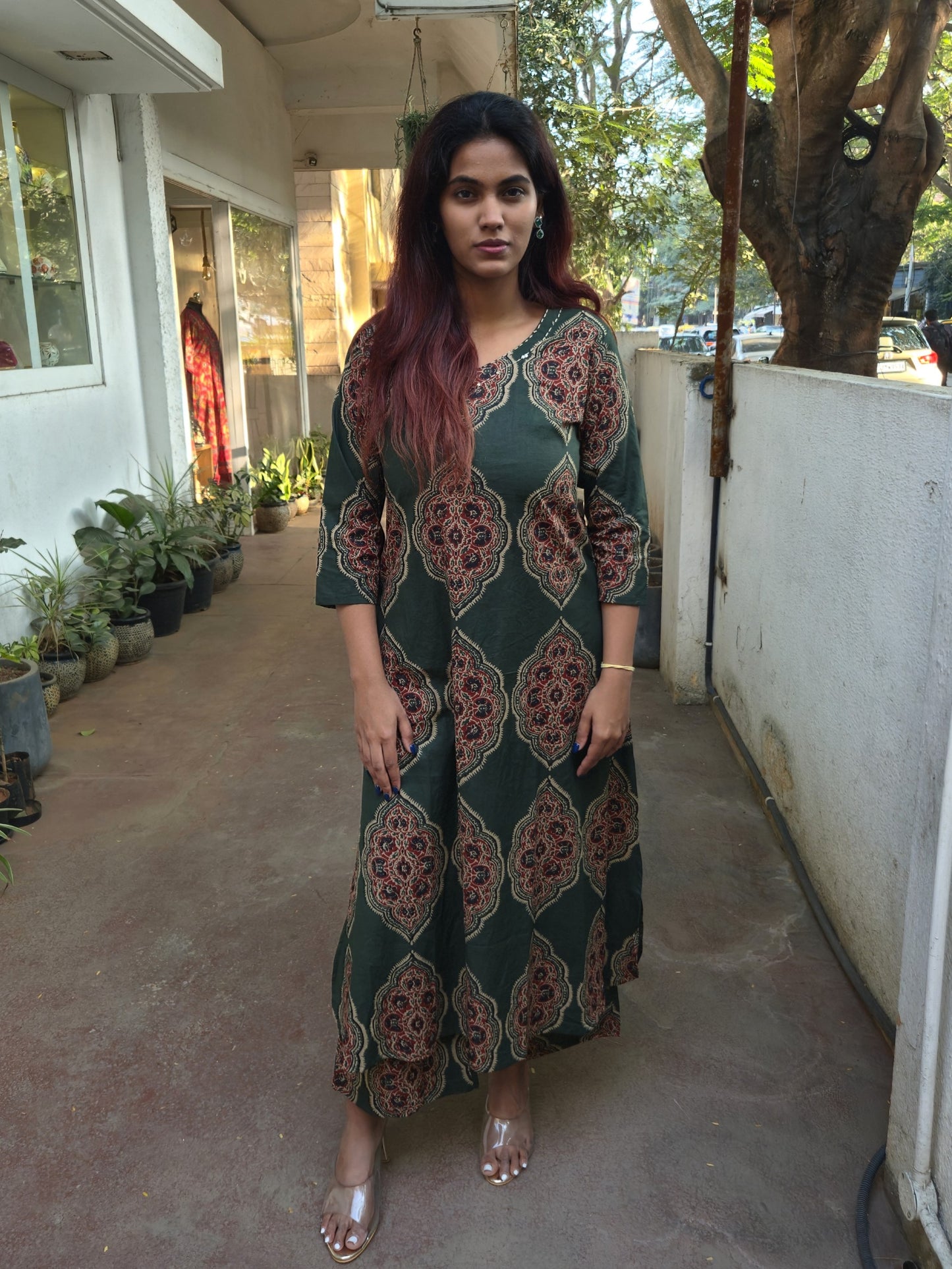 Green Cotton Pant Set