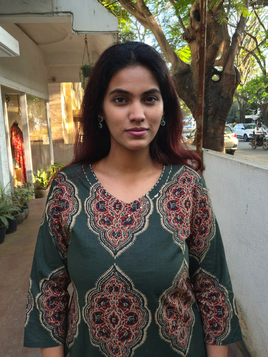 Green Cotton Pant Set