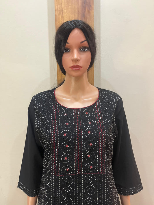 black embroidery cotton ds