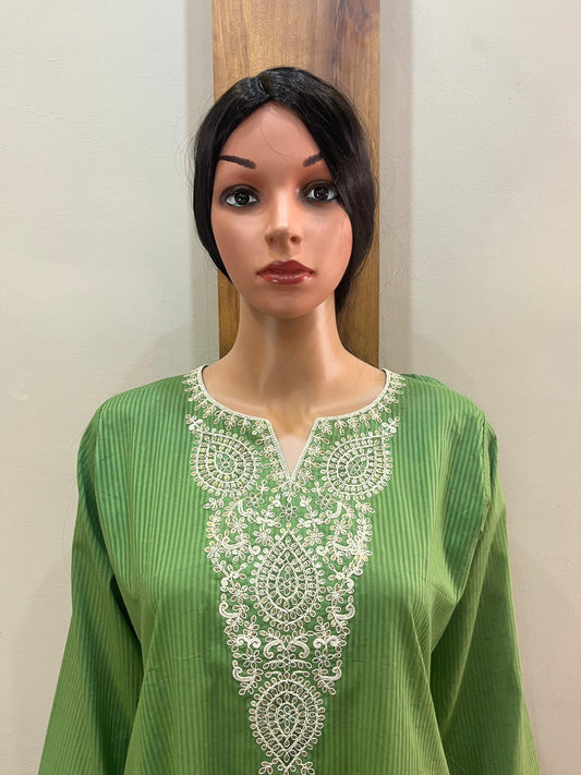 Green cotton kurti